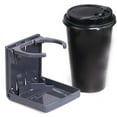 thumbnail image 2 of Paquete de 2 portavasos plegables ajustables con tornillos y cinta adhesiva, portavasos plegable para coche, camión, cabina. (Negro) JM, 2 of 5