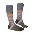 thumbnail image 3 of Fotbe Black Dragon Cliff Dawn print Women's Men's Novelty Crew Socks Cotton Socks Knee High Socks for Walking,Running,Nurses,Pregnancy, 3 of 8