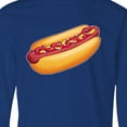 thumbnail image 4 of Inktastic Hot Dog Illustration with Mustard Onions and Ketchup Long Sleeve Youth T-Shirt, 4 of 5