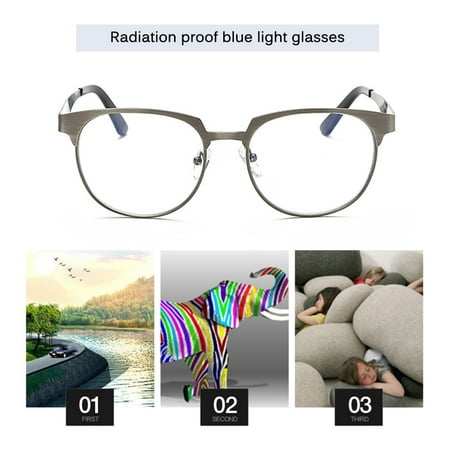 Men Women Unisex Anti-blue Rays Glasses Metal Frame Computer Reading Glasses