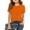 AH08_Orange, variant on Resicozy Short Sleeve Shirts for Child Trendy Ribbed Knit Slim Fitted Tops Crew Neck Casual Tees Tight Basic Undershirts Red 170