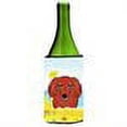 thumbnail image 2 of Carolines Treasures BB2082LITERK Longhair Red Dachshund Summer Beach Wine Bottle beverage Insulator Hugger , Wine, 2 of 2