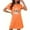 Orange, variant on Sakmal Ultra-Soft Nightgowns for Women Christmas Stretchy Black Loose Sleepshirt Snowmen Print Short Short Sleeve Crew Neck Nightgowns S-2XL