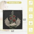thumbnail image 2 of 5 PCS Retro Guitar with Wings Baby Muslin Washcloths, Rock Roses Soft Absorbent Face Towel Burp Cloths Cotton Bath Wipes Infant Wash Cloth for Newborn Boys Girls, 2 of 7
