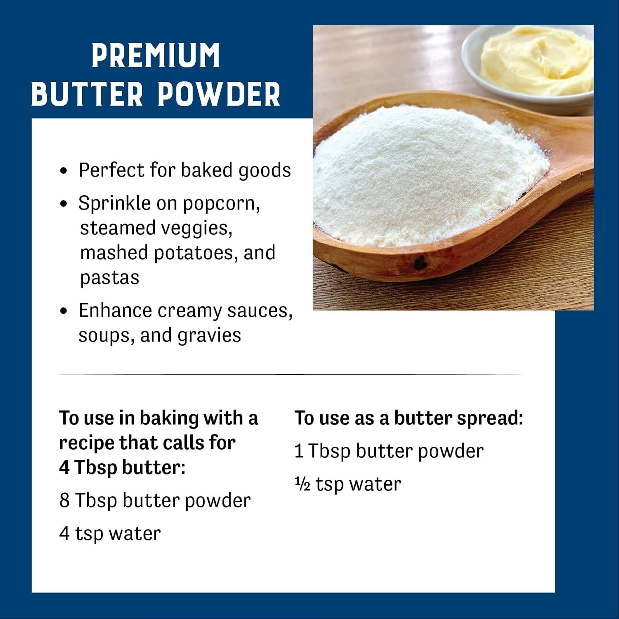 Judee's Gluten Free Butter Powder Bulk - Keto Baking & Keto Snacks - Gluten-Free Recipes & Butter Powder for Baking - 5 lb