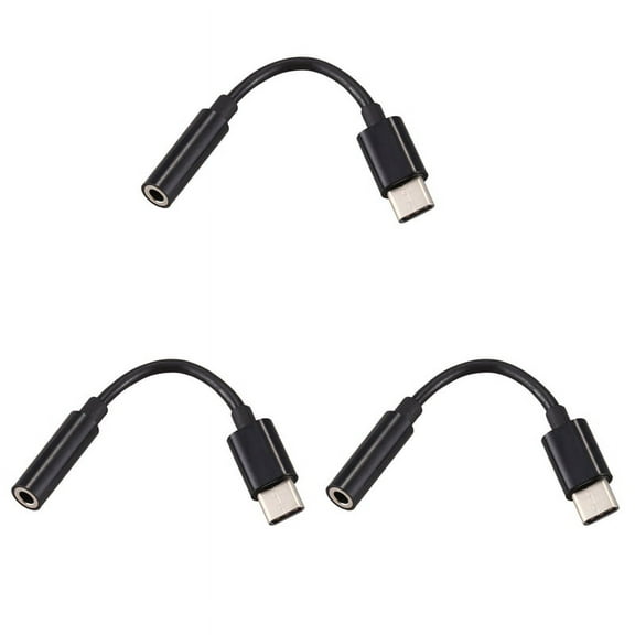 3X USB C to 3.5mm Headphone/Earphone Jack Cable Adapter,Type 3.1 Male Port - 3.5 mm Female Stereo Audio Aux Connector
