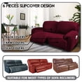 thumbnail image 2 of Funda Sofá reclinable extra ancho ULTICOR de 2 plazas Slipcover, color burdeos, 2 of 7