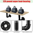 thumbnail image 4 of Floating Shelf Bracket,Industrial Pipe Shelf Brackets Iron L for 8 10 12 14 inches Board - 4 Pcs, 4 of 8