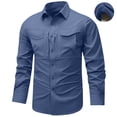 thumbnail image 5 of Men's Slim Fit Safari Shirt Outdoor Hiking Fishing Button Down Long Sleeve Tactical Work Shirts with Pockets, 5 of 9