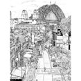 thumbnail image 3 of Wang, Melissa 19x24 Black Modern Framed Museum Art Print Titled - City in Black and White II, 3 of 5