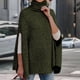 thumbnail image 5 of Gibobby Suéter de Mujer Mujer Otoño Invierno Cuello Poncho Suéter Moda Chunky Knit Cape Wrap Suéteres Jumper Tops (Verde, S), 5 of 5