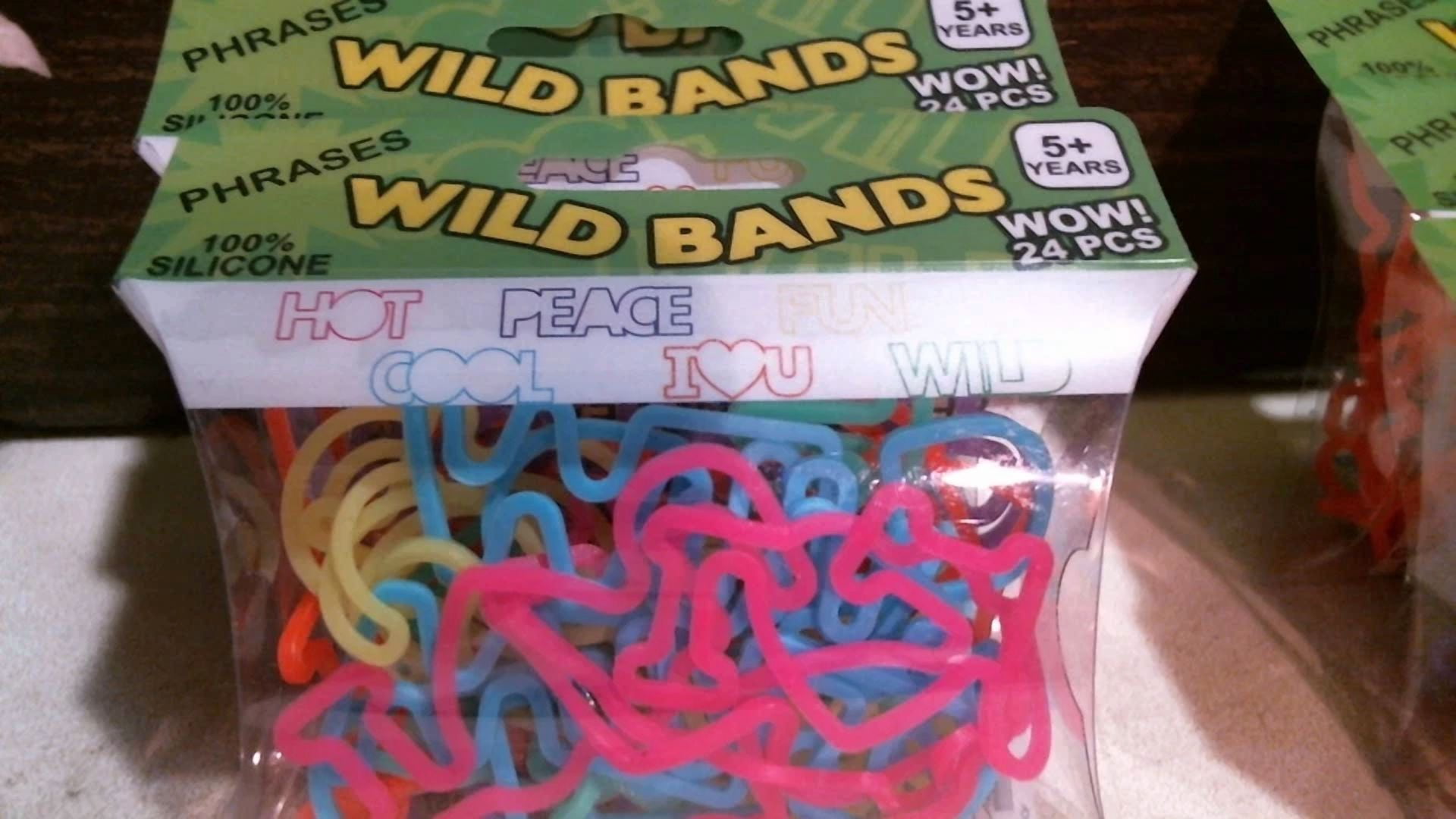 CRESTIN- Wild Bands 20010 Phrases Themed Rubber Bands, 6 Packs Per Order Free Shipping