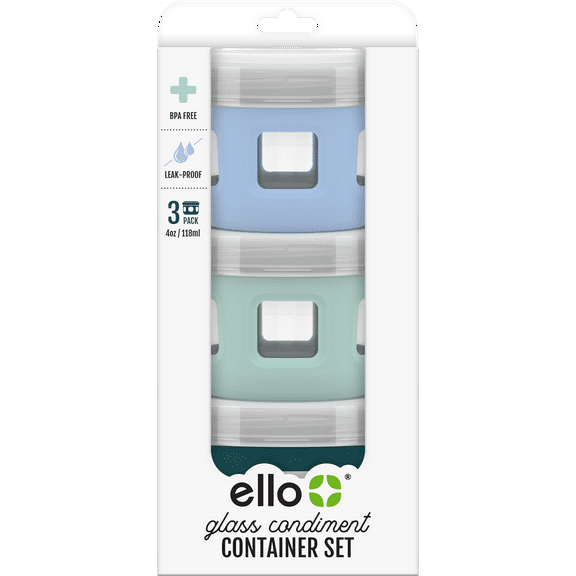Ello Color Lock 4oz Mini Condiment Containers