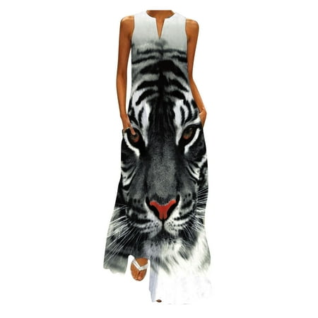 

Dress Women Maxi Dress Cami V-neck Sleeveless Party Print Summer Slim Women Maternity Long Denim Dress Women
