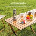 thumbnail image 3 of Folding Picnic Table, Wood Color Lightweight Folding Roll Up Table Multifunctional Safe  For Party, 3 of 8