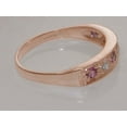 thumbnail image 4 of LBG 14k Rose Gold Natural Diamond & Pink Tourmaline Womens Eternity Ring - 11.75 (0.16 cttw, H-I Color, I2-I3 Clarity), 4 of 5