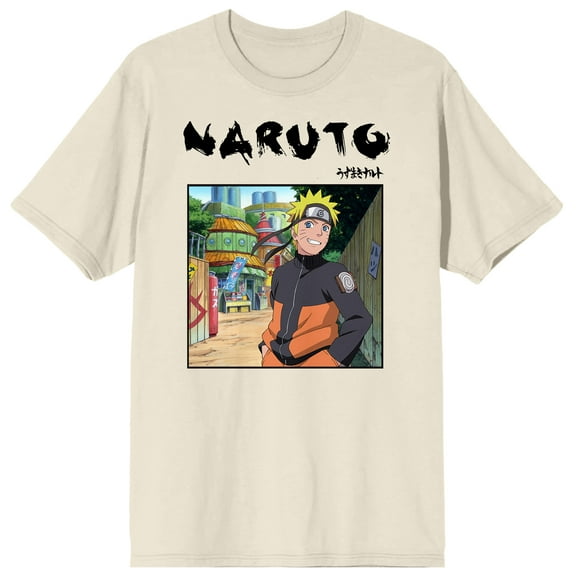 Naruto Shippuden Screenshot Men's Natural Ground T-shirt-Medium
