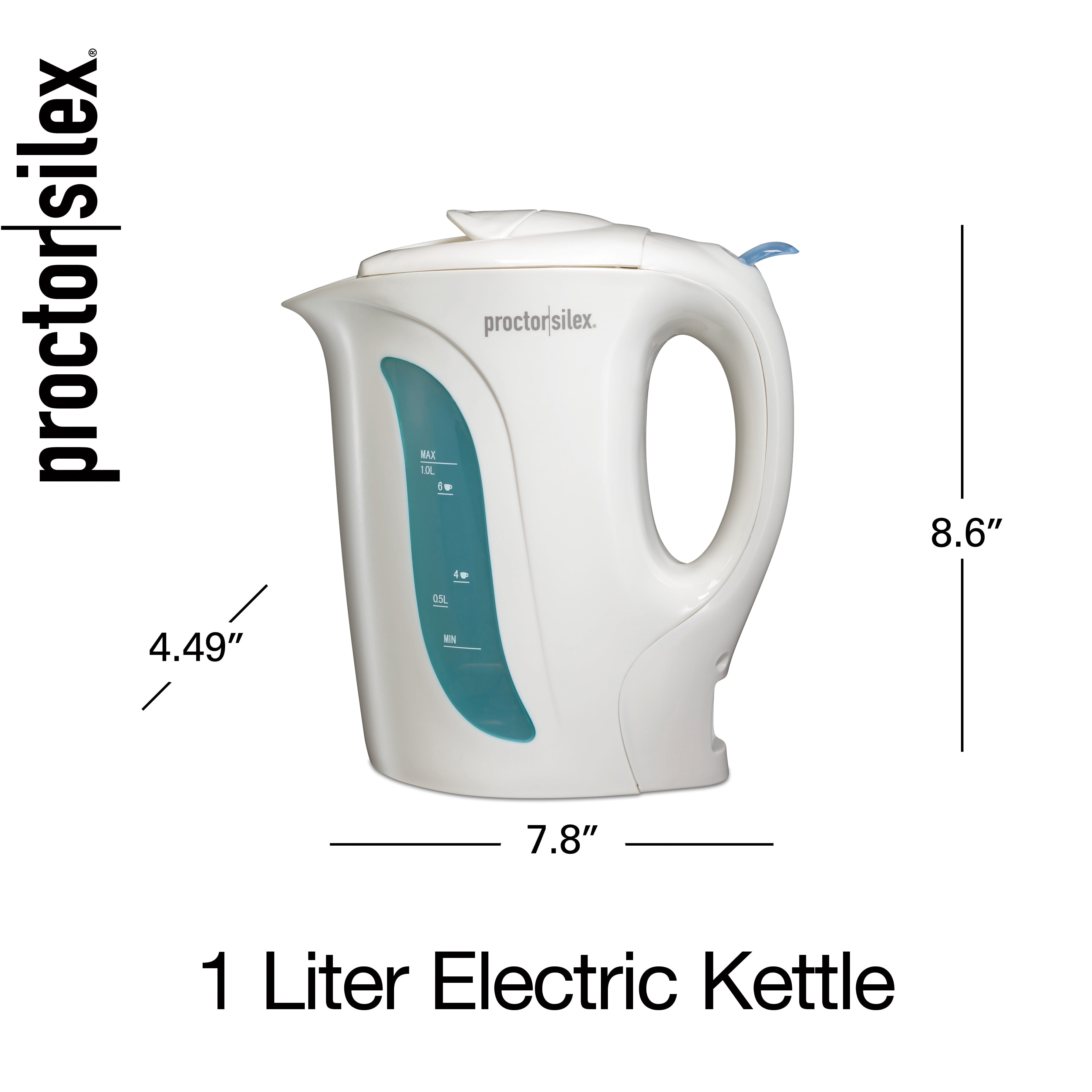 Bouilloire électrique Proctor Silex® de 1 litre
