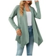 thumbnail image 2 of qolati 2023 Fall Cardigan for Women Trendy Solid Color Cable Knit Open Front Cardigans Jackets Lightweight Casual Loose Flowy Sweater Outwear, 2 of 7