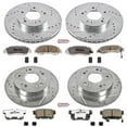 thumbnail image 3 of PowerStop Front and Rear Z26 Street Warrior Carbon-Fiber Ceramic Brake Pad and Drilled and Slotted Rotor Kit Fits: HONDA Select Models K706-26, 3 of 9