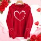 thumbnail image 1 of Xuyuer Valentines Hoodie for Women Funny Valentine Love Heart Graphic Long Sleeve Hoodies Pullover Tops Sweatshirt Long Sleeved Hooded Sweatshirt, 1 of 9