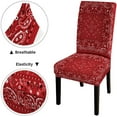 thumbnail image 4 of Red Paisley Bandana Chair Cover Chair Covers Set of 6 Stretch Removable Washable Slipcovers for Dining Room Hotel Kitchen, 4 of 5
