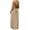 01 Beige, variant on Women's Solid-Color Strapless Backless Loose-Fit Loungewear Sleeveless Round-Neck Ankle-Length Dress