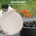 thumbnail image 6 of Portable 27 Inch Fire Pit Screen Lid, Heavy Duty Steel Mesh Cover with Handles for Camping, Backyard, Patio Wood Fire Pits, 6 of 7