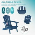 thumbnail image 5 of FODINGHILL Folding Adirondack Chair,HDPE All Weather Fire Pit Chair,Outdoor Plastic Chair for Patio Porch Garden,Blue, 5 of 11