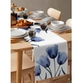 thumbnail image 3 of Table Runner Dresser Scarf 18 x 72 Inch Spring Blue Flowers X-ray Image of Tulips Floral Table Runners Non-Slip Heat Kitchen Dining Table Decor for Indoor Outdoor Home Party Decoration, 3 of 7