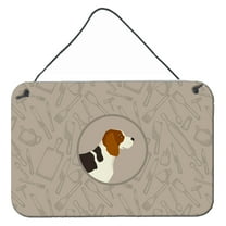 Carolines Treasures CK2166DS812 Beagle In the Kitchen Wall or Door Hanging Prints  8x12 multicolor