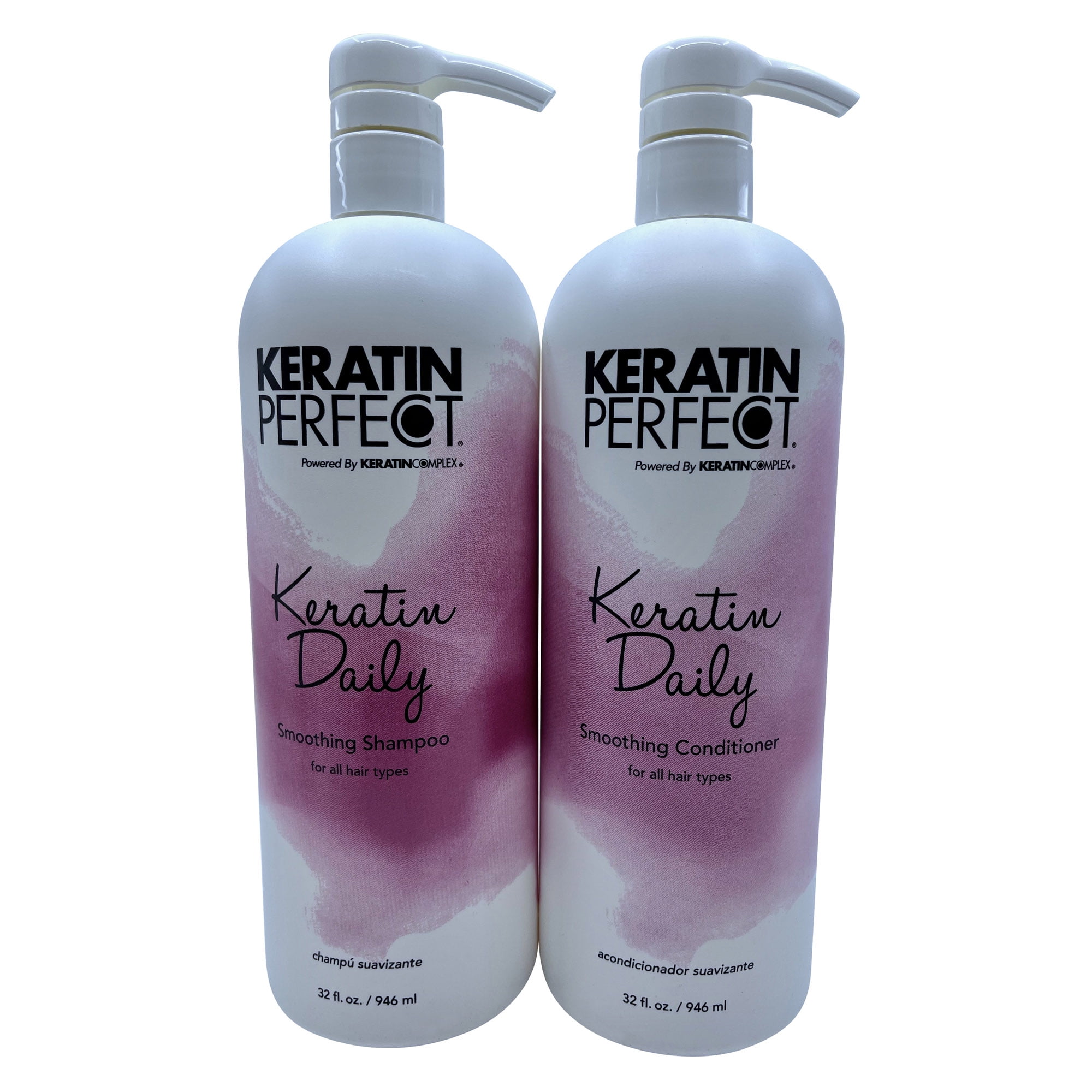 Keratin Perfect Keratin Daily Smoothing Shampoo Conditioner All Types 32 OZ Walmart