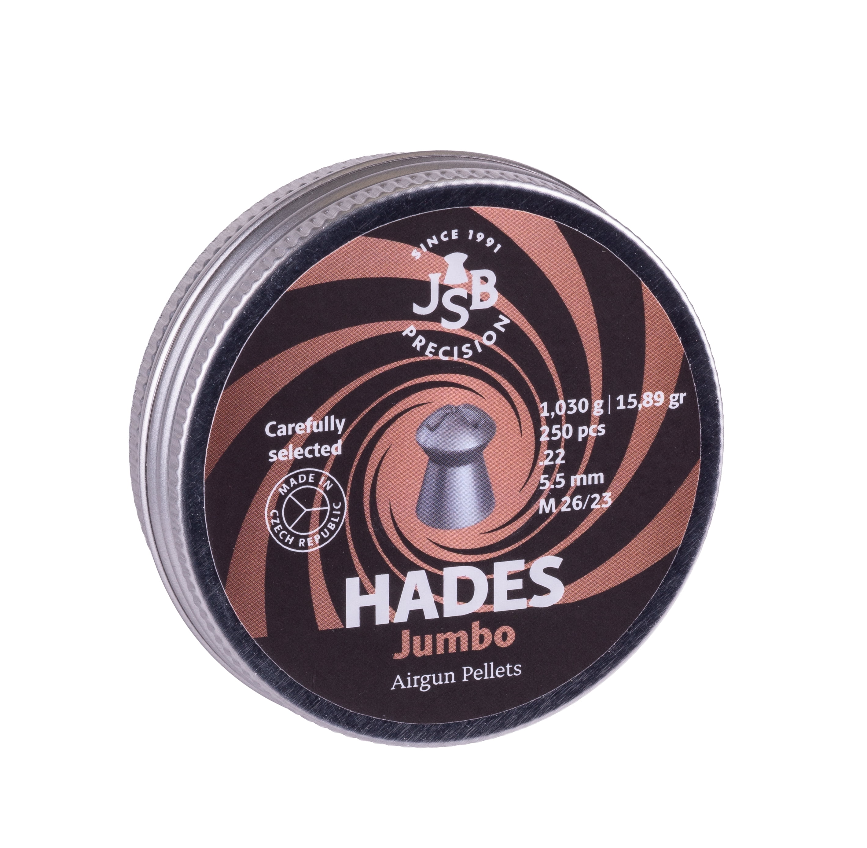 JSB Match Diabolo Hades Air Gun Pellets - .22 Caliber, 15.89 Grain, Hollowpoint, 250 Count