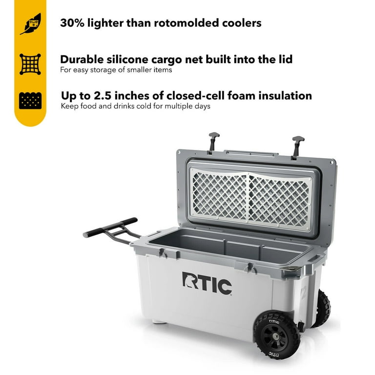 RTIC 72 QT Ultra-Light Wheeled Hard-Sided Cooler Fits 96 Cans