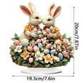 thumbnail image 4 of Easter Decorations Colorful Easter Bunny Tabletop Ornament,Spring Fashion Decorative Sculpture Figurine 2D Acrylic for Home Kitchen Easter Party,Birthday Gifts for Women, 4 of 7