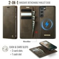 thumbnail image 4 of CaseMe Wallet Case for Samsung Galaxy S23 Plus Compatible with Magsafe, 2-in-1 PU Leather【RFID Blocking】Flip Card Holder Stand Shockproof Magnetic Detachable Cover for Samsung Galaxy S23 Plus 6.6", 4 of 10