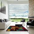 thumbnail image 6 of Ahgly Company Indoor Round Abstract Coffee Brown Patchwork Area Rugs, 8' Round, 6 of 6