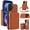 Brown, variant on Crossbody Wallet Case for iPhone 16 Plus, RFID Blocking Zipper Handbag Purse Flip Cover, Kickstand Folio Case Card Slots Holder Wrist Strap Lanyard
