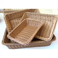 thumbnail image 1 of Cesta de Almacenamiento Hecha A Mano, Organización de Ratán Rectangular, Soporte para Pan, Contenedor de Comida para Aperitivos y Frutas, M, 1 of 5