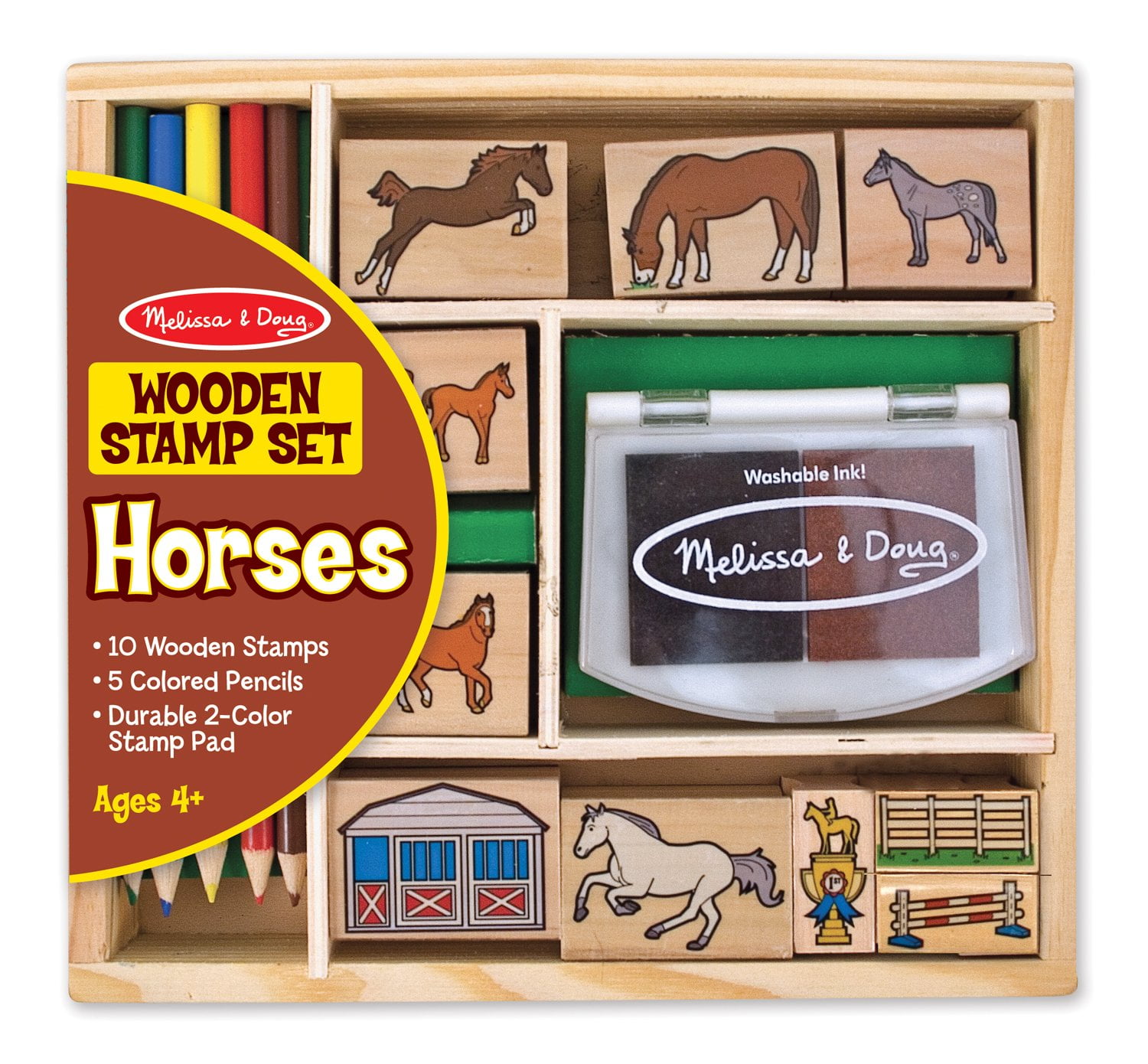 melissa and doug wooden horse stable