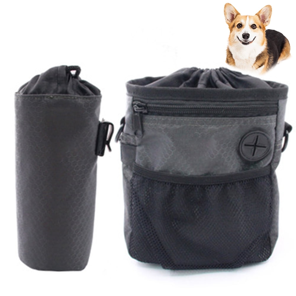 Dog Treat Training Pouch Dog Training kit Large Capacity Easily Carries Pet Toys Kibble Treats Built-in Poop Bag Dispenser