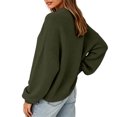 thumbnail image 3 of Stralyhd Fall Winter Womens Sweaters Oversized Knit Crew Neck Tops Holiday Cozy Drop Shoulder Sweatshirts Dressy Long Sleeves Loose Outfits XL, 3 of 5