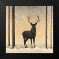 thumbnail image 2 of Atelier B Art Studio 12x12 Black Modern Framed Museum Art Print Titled - Roe Deer in Winter, 2 of 5