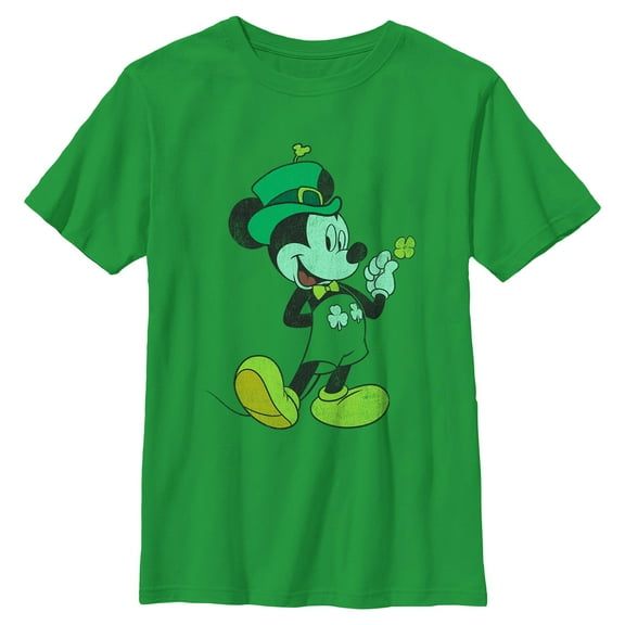 Boy's Mickey & Friends Lucky Leprechaun Pose Graphic T-Shirt