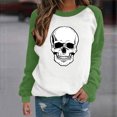 thumbnail image 2 of Sudadera Para Mujer Sudaderas Con Cuello Redondo Festival de Moda Esqueleto Impreso Blusa de Manga Larga Cuello Redondo Suéter Informal Tops Sudaderas Odeerbi ODB132777, 2 of 5