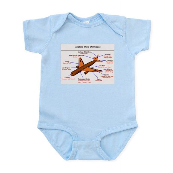 CafePress - Airplane Parts Infant Creeper - Baby Light Bodysuit, Size Newborn - 24 Months