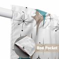 thumbnail image 4 of Green Brown Diamond Swag Valances for Windows, Kitchen Curtains 36 Inch Length 2 Panels Set, Modern Geometric Middle Century Short Curtains for Small Windows Rod Pocket Cafe Curtains Drapes 28"x36", 4 of 8