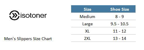 Isotoner Mens Slippers Size Chart