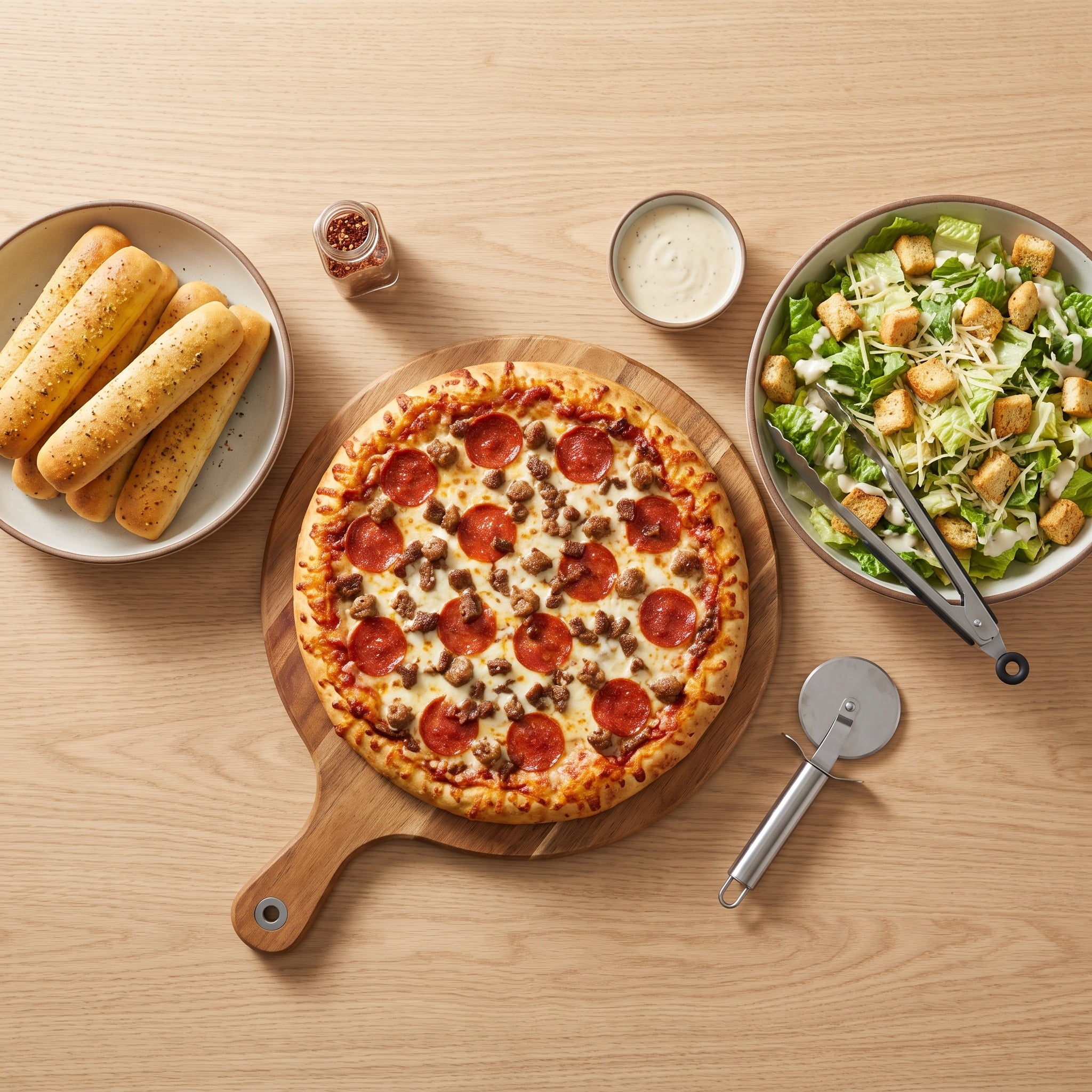 Frozen Three Meat Pizza Meal