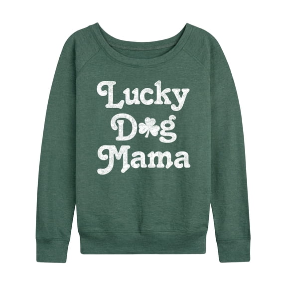 Instant Message - Lucky Dog Mama - Women's Lightweight French Terry Long Sleeve Shirt